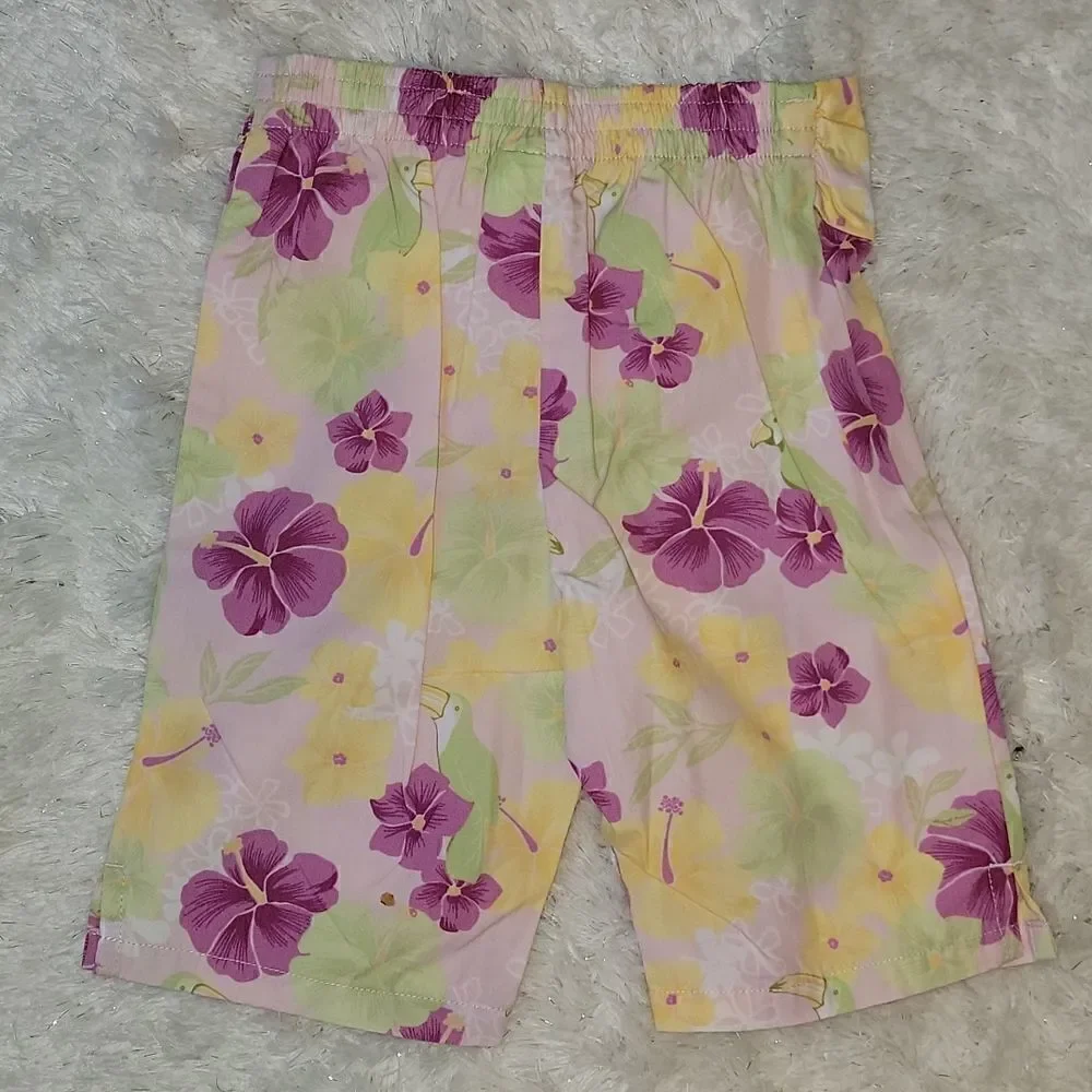 JANIE AND JACK 2-PIECE FLORAL CAPRI AND TANK TOP SET, SIZE 6-12 MONTHS